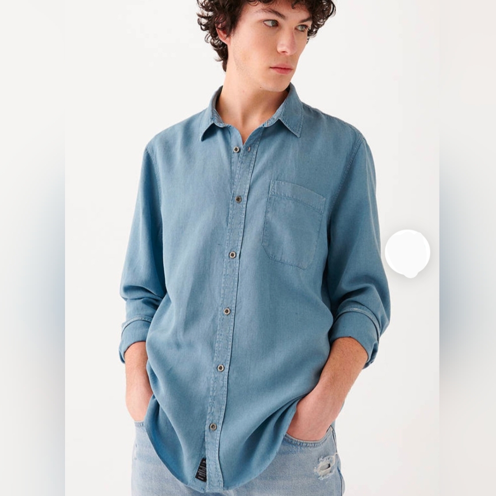 Mavi Men's Blue Casual Button Up Shirt Long Sleeve Size XL